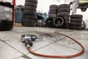 A air tool laying on the ground